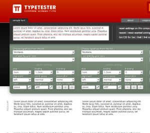Typetester website